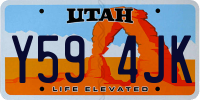 UT license plate Y594JK