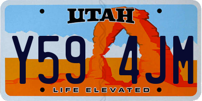 UT license plate Y594JM