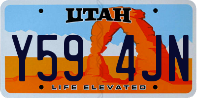 UT license plate Y594JN