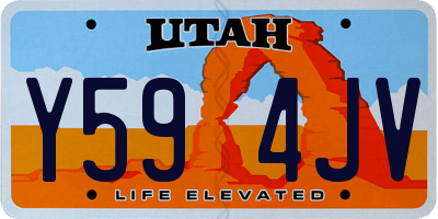 UT license plate Y594JV