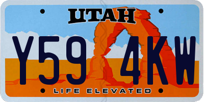 UT license plate Y594KW