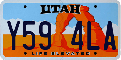 UT license plate Y594LA