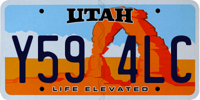 UT license plate Y594LC