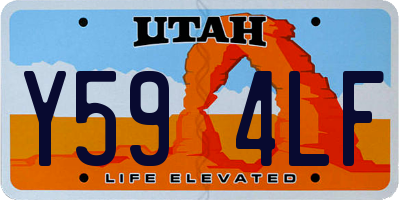 UT license plate Y594LF