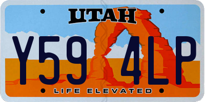 UT license plate Y594LP