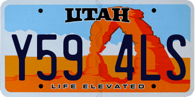 UT license plate Y594LS