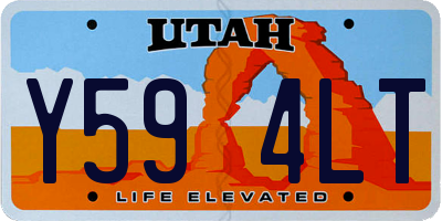 UT license plate Y594LT