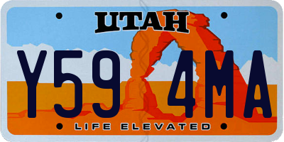 UT license plate Y594MA