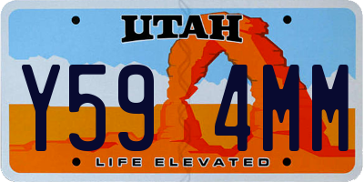 UT license plate Y594MM