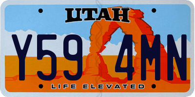 UT license plate Y594MN