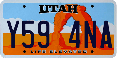UT license plate Y594NA