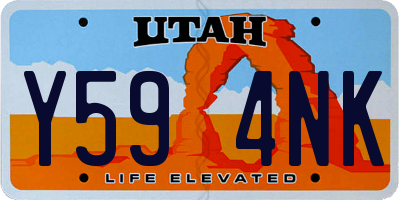 UT license plate Y594NK