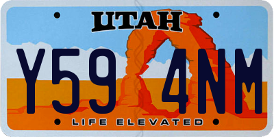 UT license plate Y594NM
