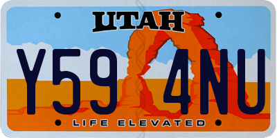 UT license plate Y594NU