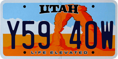 UT license plate Y594OW