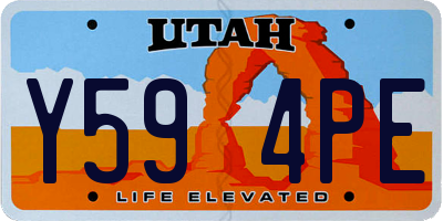 UT license plate Y594PE