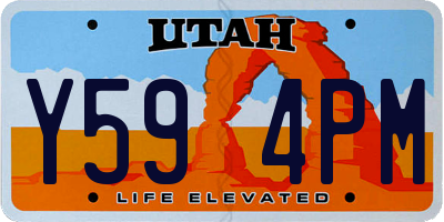 UT license plate Y594PM