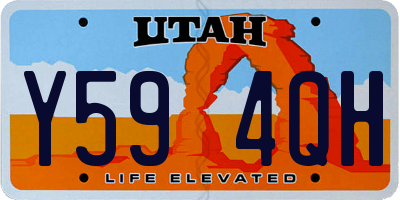 UT license plate Y594QH