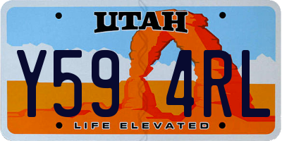 UT license plate Y594RL