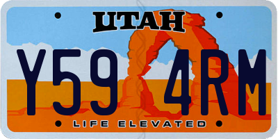 UT license plate Y594RM