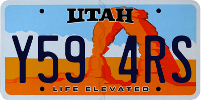 UT license plate Y594RS