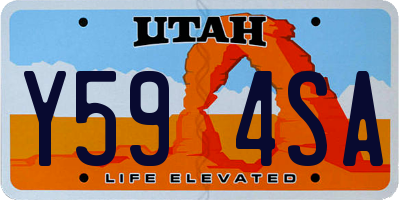 UT license plate Y594SA