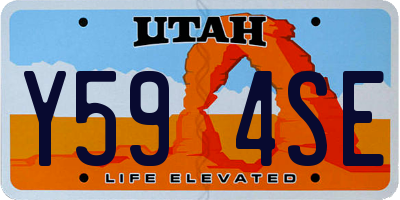 UT license plate Y594SE