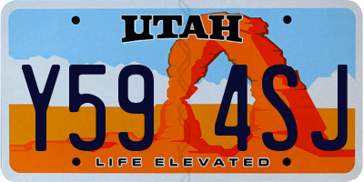 UT license plate Y594SJ