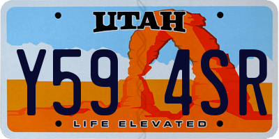 UT license plate Y594SR