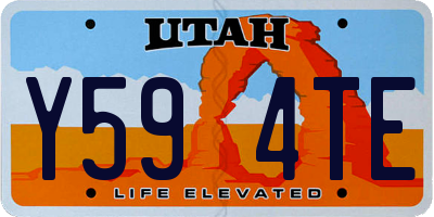 UT license plate Y594TE