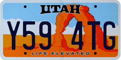 UT license plate Y594TG