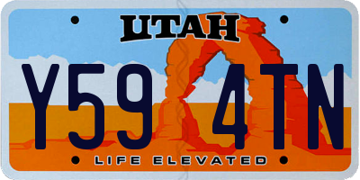 UT license plate Y594TN