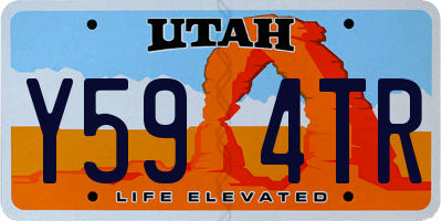 UT license plate Y594TR