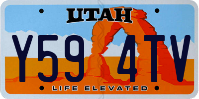 UT license plate Y594TV