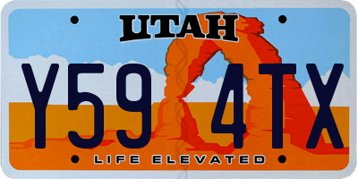 UT license plate Y594TX
