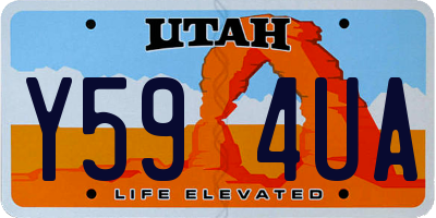 UT license plate Y594UA