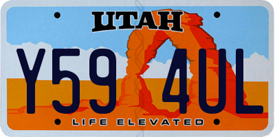 UT license plate Y594UL