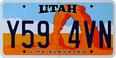 UT license plate Y594VN