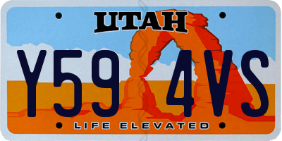 UT license plate Y594VS