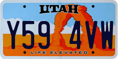 UT license plate Y594VW