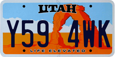UT license plate Y594WK