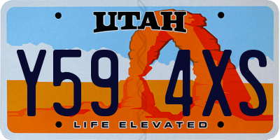 UT license plate Y594XS