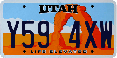 UT license plate Y594XW