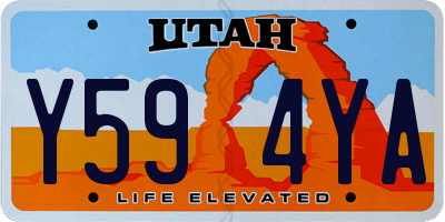 UT license plate Y594YA