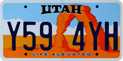 UT license plate Y594YH