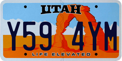 UT license plate Y594YM