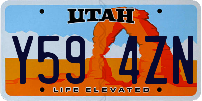 UT license plate Y594ZN