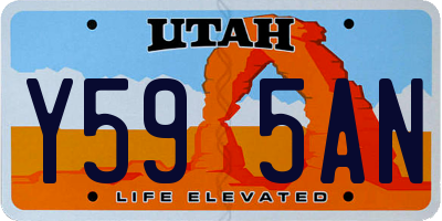 UT license plate Y595AN