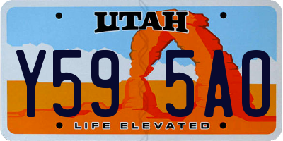 UT license plate Y595AO