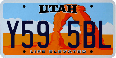 UT license plate Y595BL
